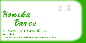 monika barcs business card